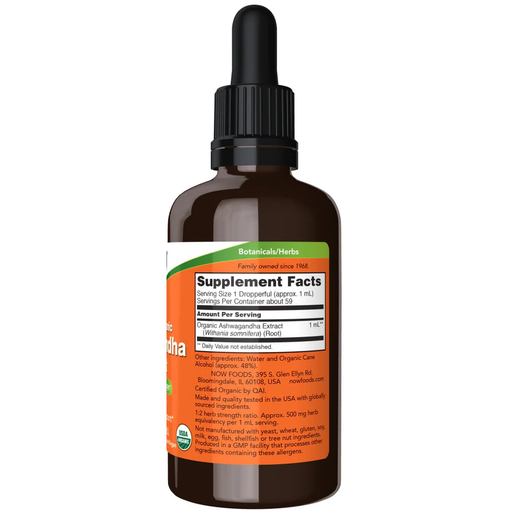 NOW - Ashwagandha Extract Liquid Organic 59ml - Image 3