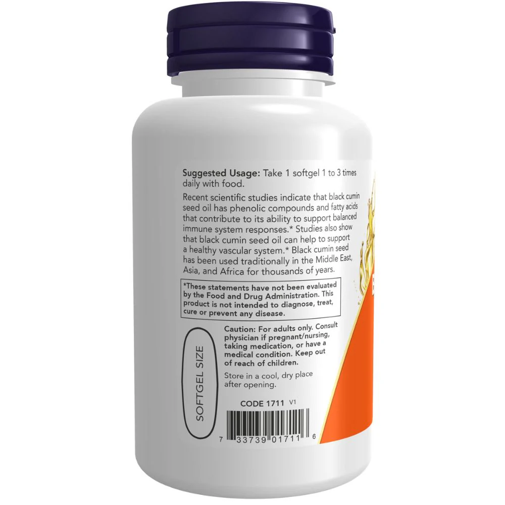 NOW - Cumin Seed Oil 1000mg 60s - Image 2