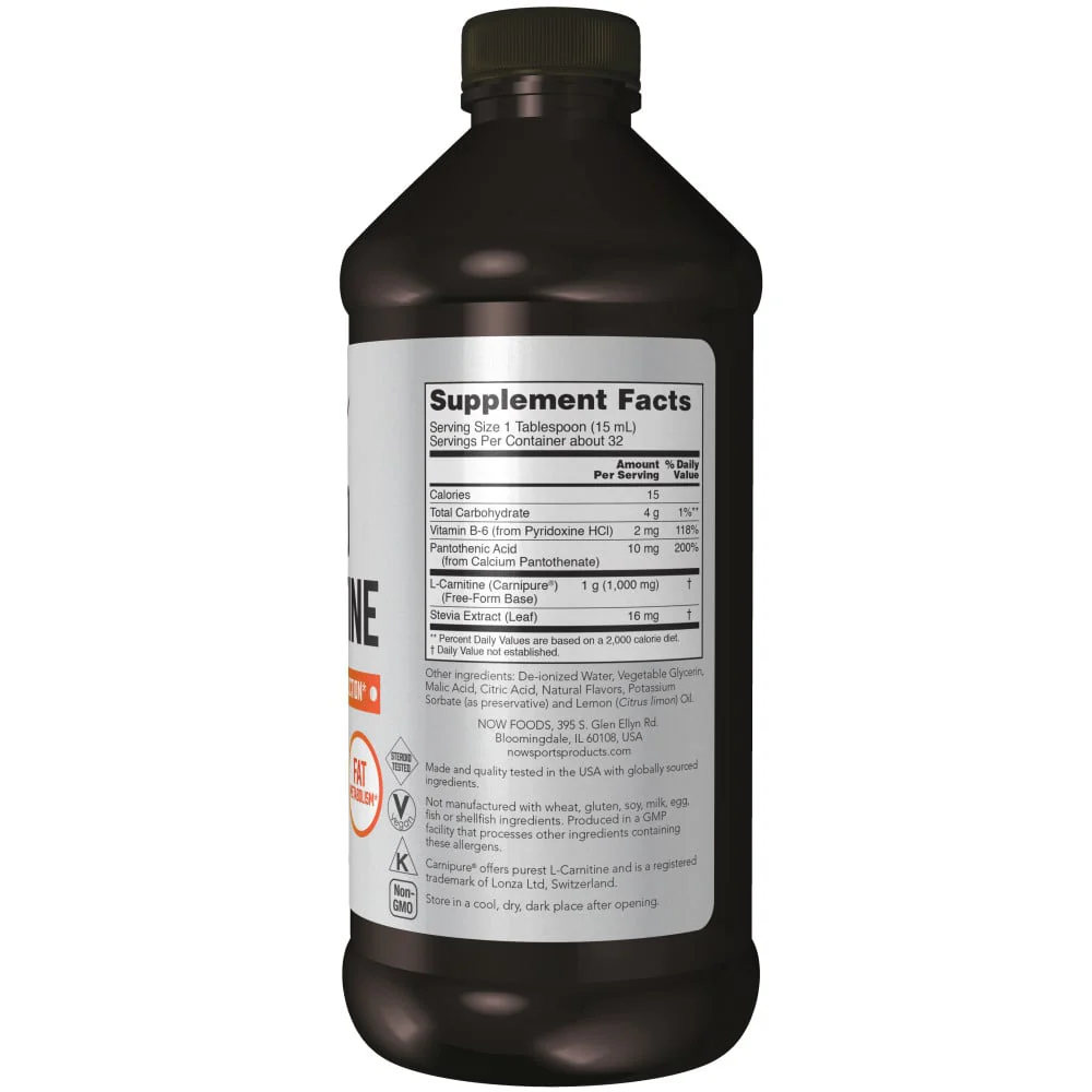 NOW - L-Carnitine 1000mg Citrus 473ml - Image 2