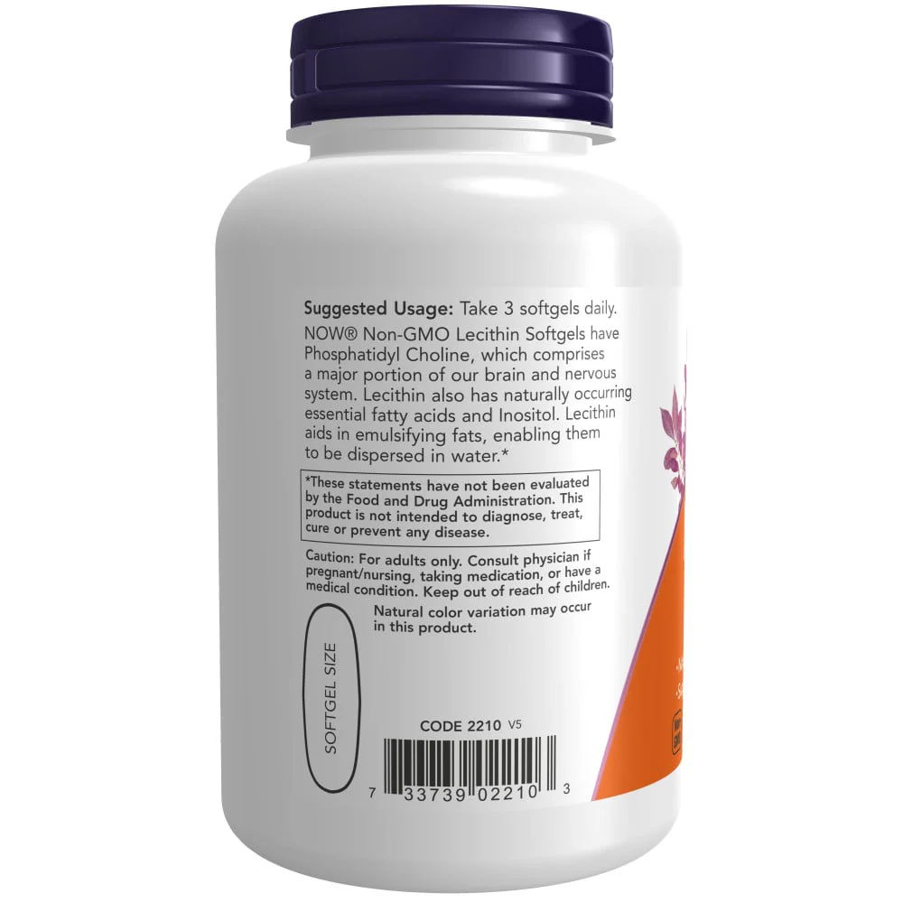 NOW - Lecithin 1200mg 100s - Image 3