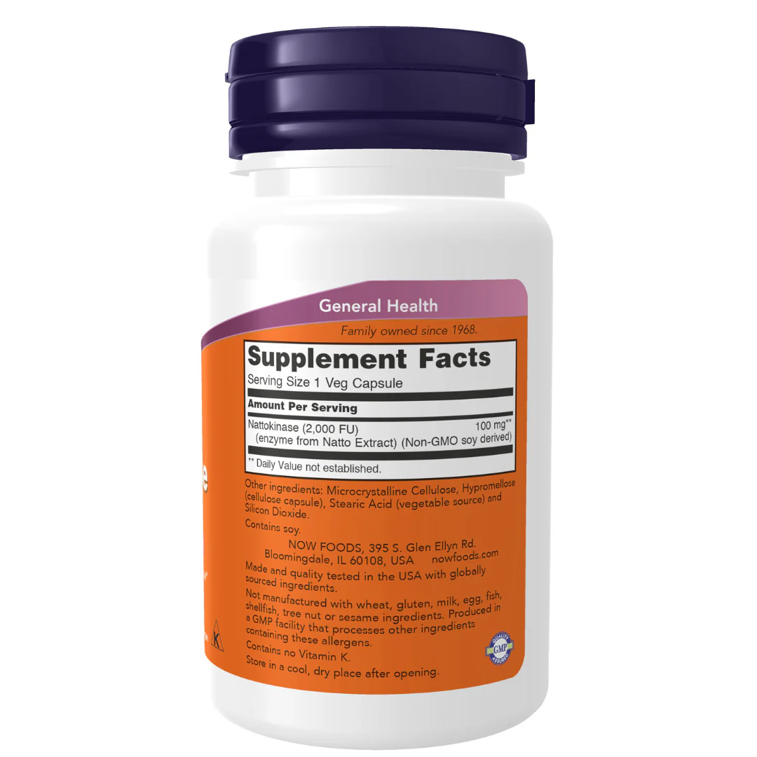 NOW - Nattokinase 100mg 60s - Image 2
