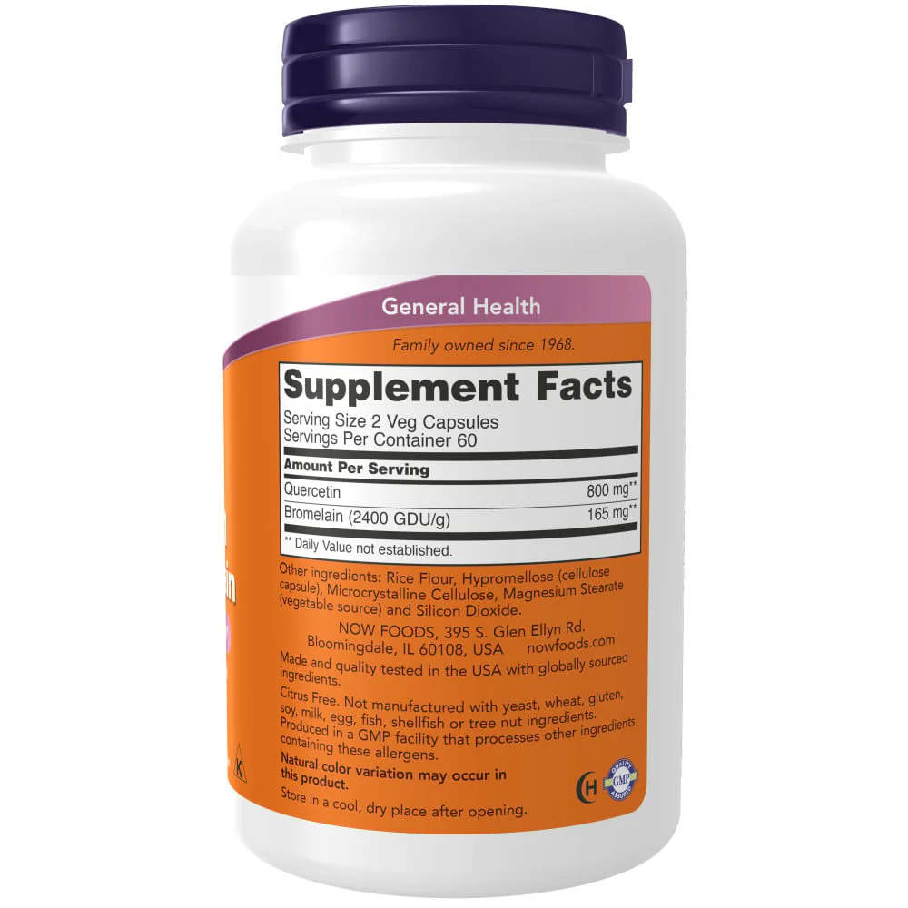 NOW - Quercetin With Bromelain 120s - Image 2