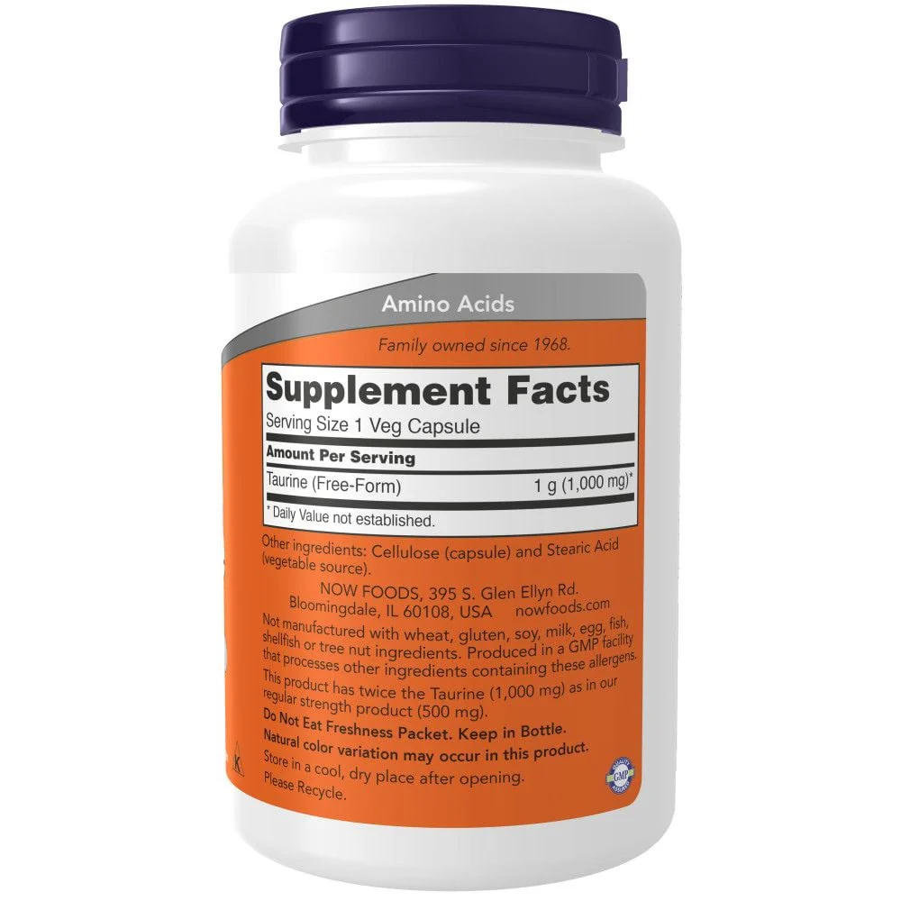 NOW - Taurine Double Strength 1000mg 100s - Image 2