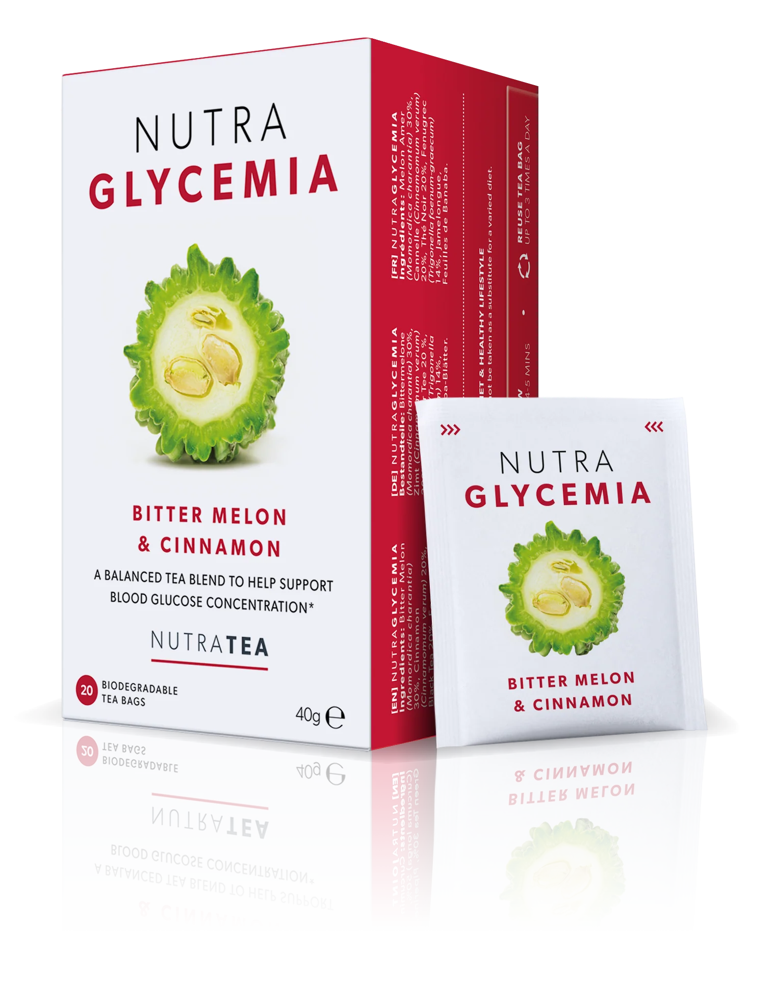 NutraTea - Tea Glycemia Herbal Blend 20s 40g - Image 2