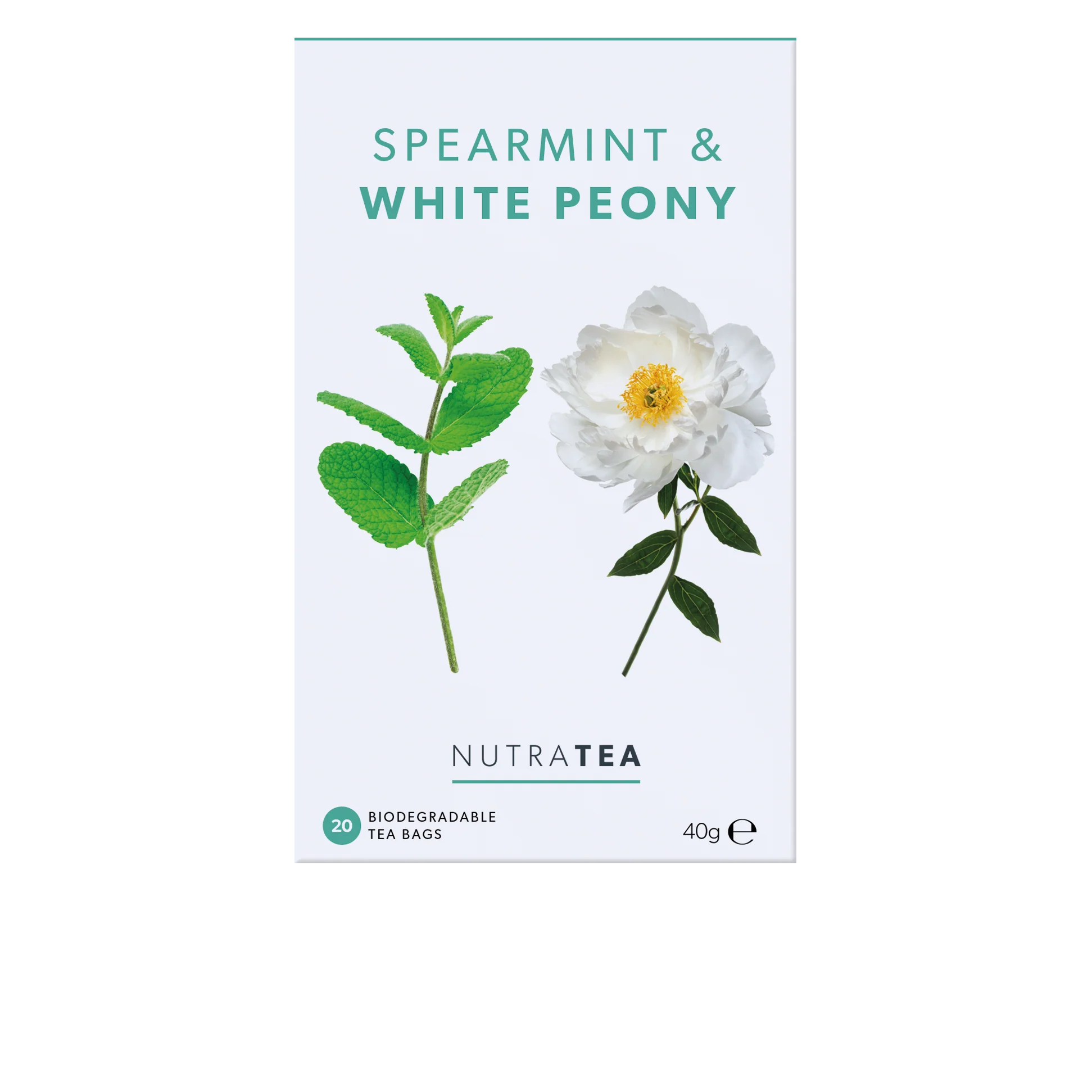NutraTea - Tea Spearmint & White Peony Herbal Blend 20s 40g