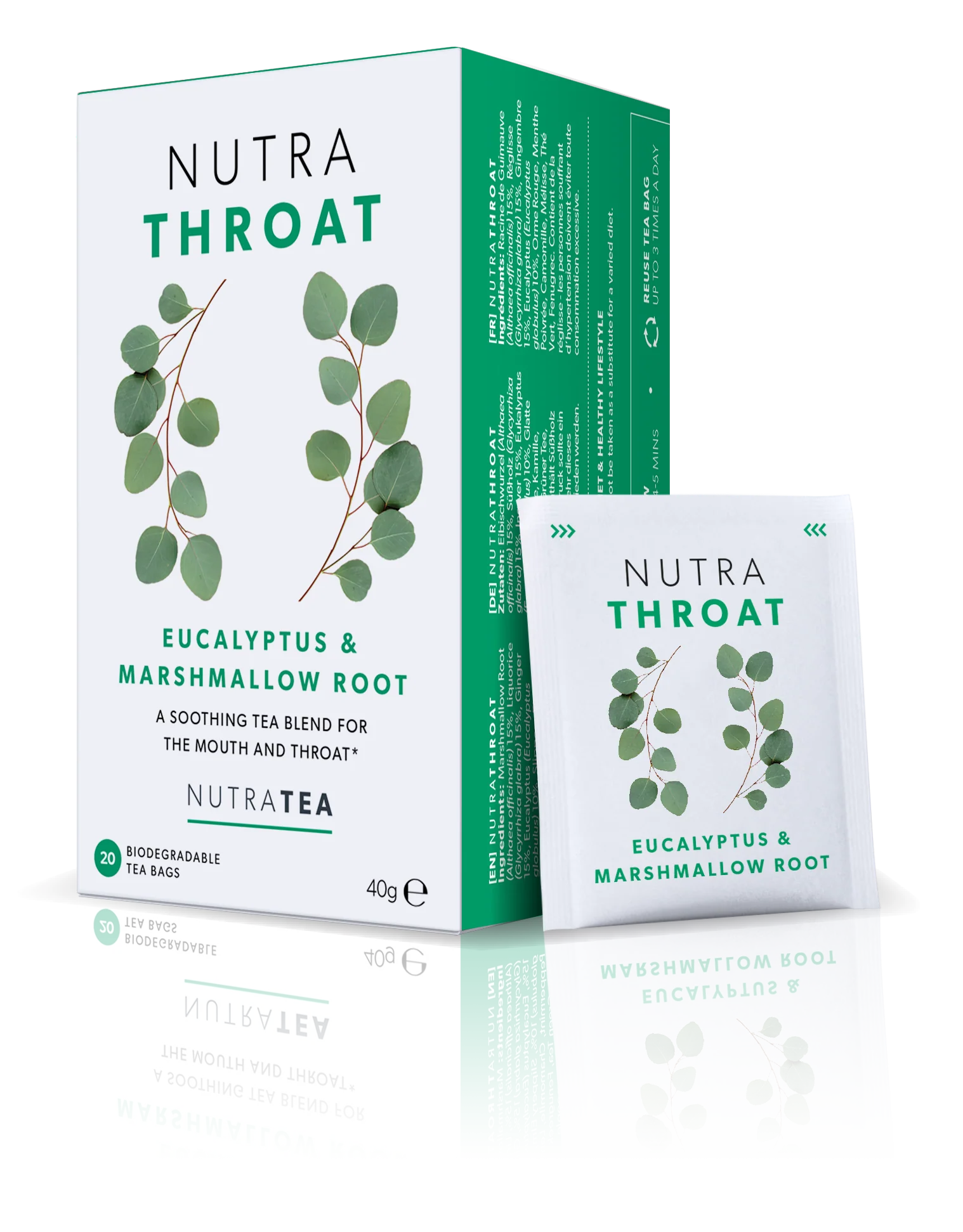 NutraTea - Tea Throat Herbal Blend 20s 40g - Image 2