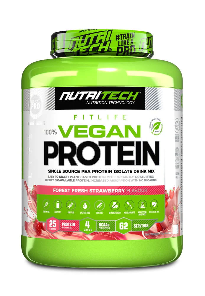 Nutritech - 100% Vegan Protein Forest Strawberry 2kg