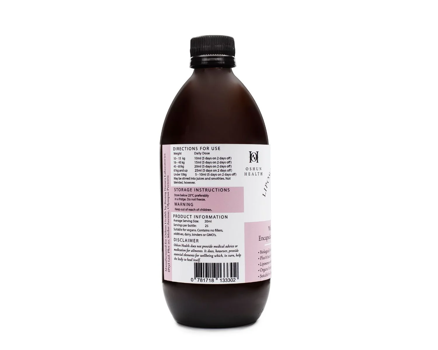 Oshun Health - Fulvic B Complex 500ml - Image 2