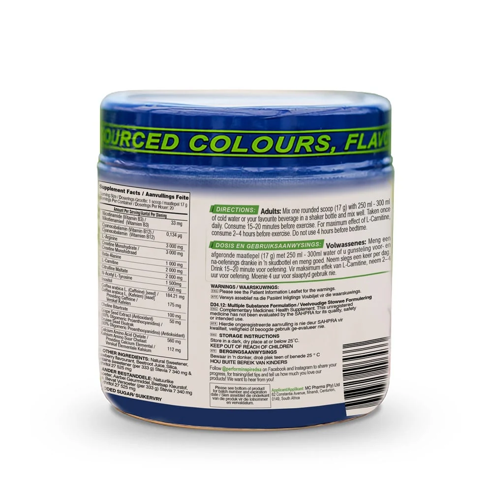 Performance Inspired Nutrition - Pre Workout Strawberry 342g - Image 3