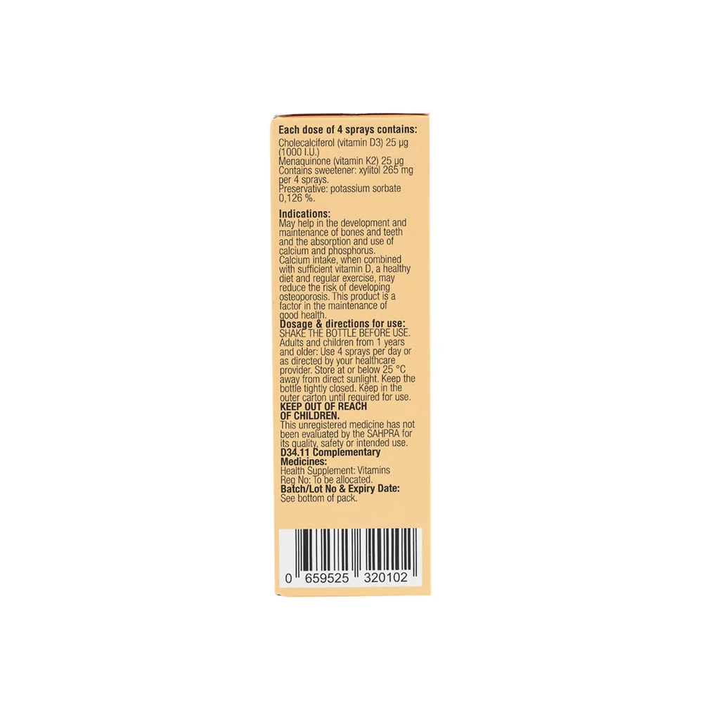 Phytoceutics - Phytomist Vitamin D3 & K2 25ug Oral Spray 20ml - Image 2