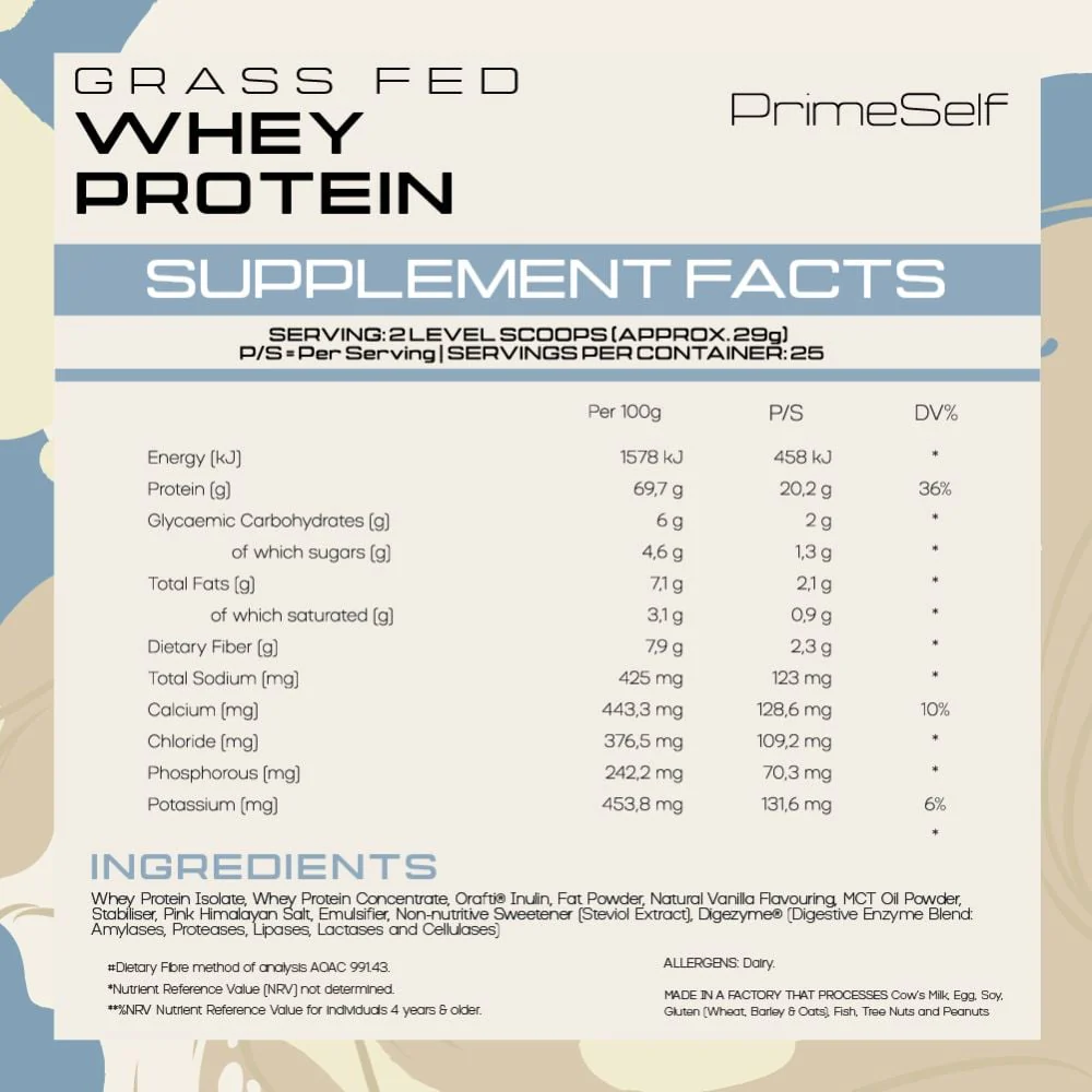 PrimeSelf - Whey Protein Vanilla 725g - Image 4