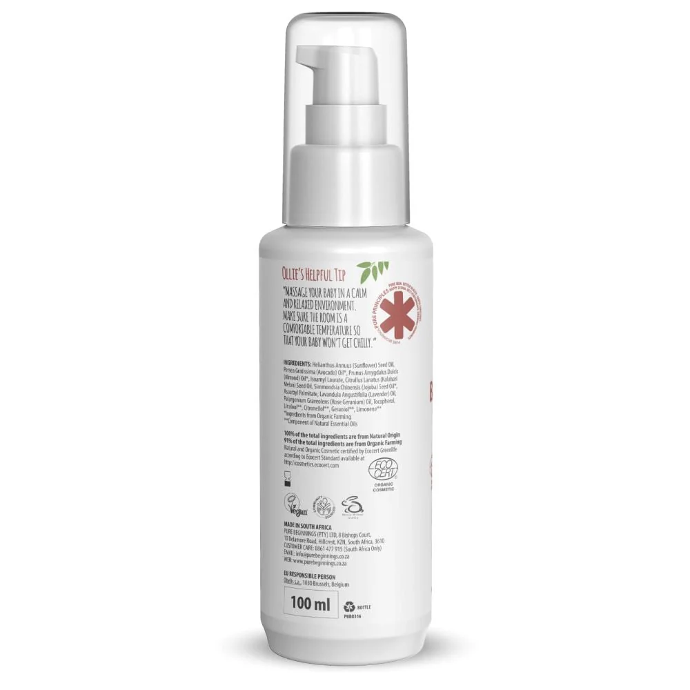 Pure Beginnings - Soothing Baby Massage & Bath Oil Kalahari Melon 100ml - Image 2