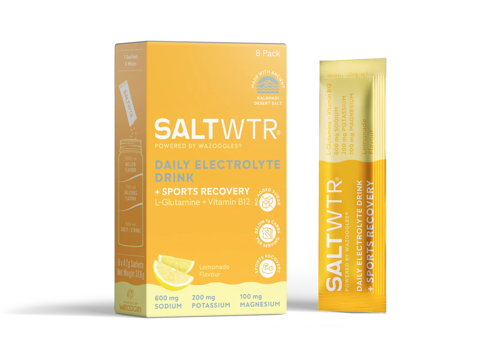 SALTWTR - Electrolytes Lemonade Pack Sports Recovery 8s