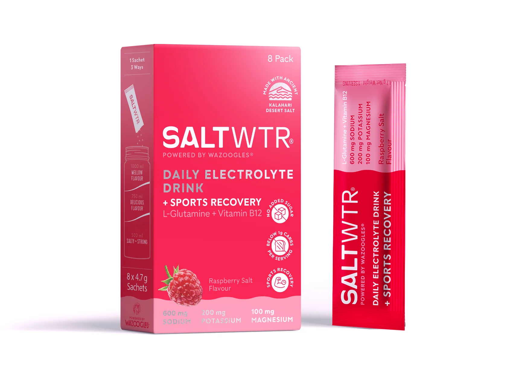 SALTWTR - Electrolytes Raspberry Salt Sports Recovery 8s