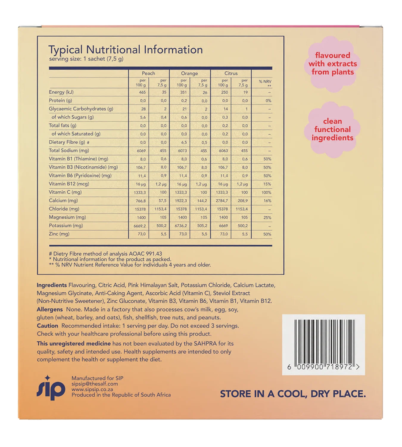 SIP - Daily Electrolyte & Vitamin Sachets Mix 1 Variety 30s - Image 2