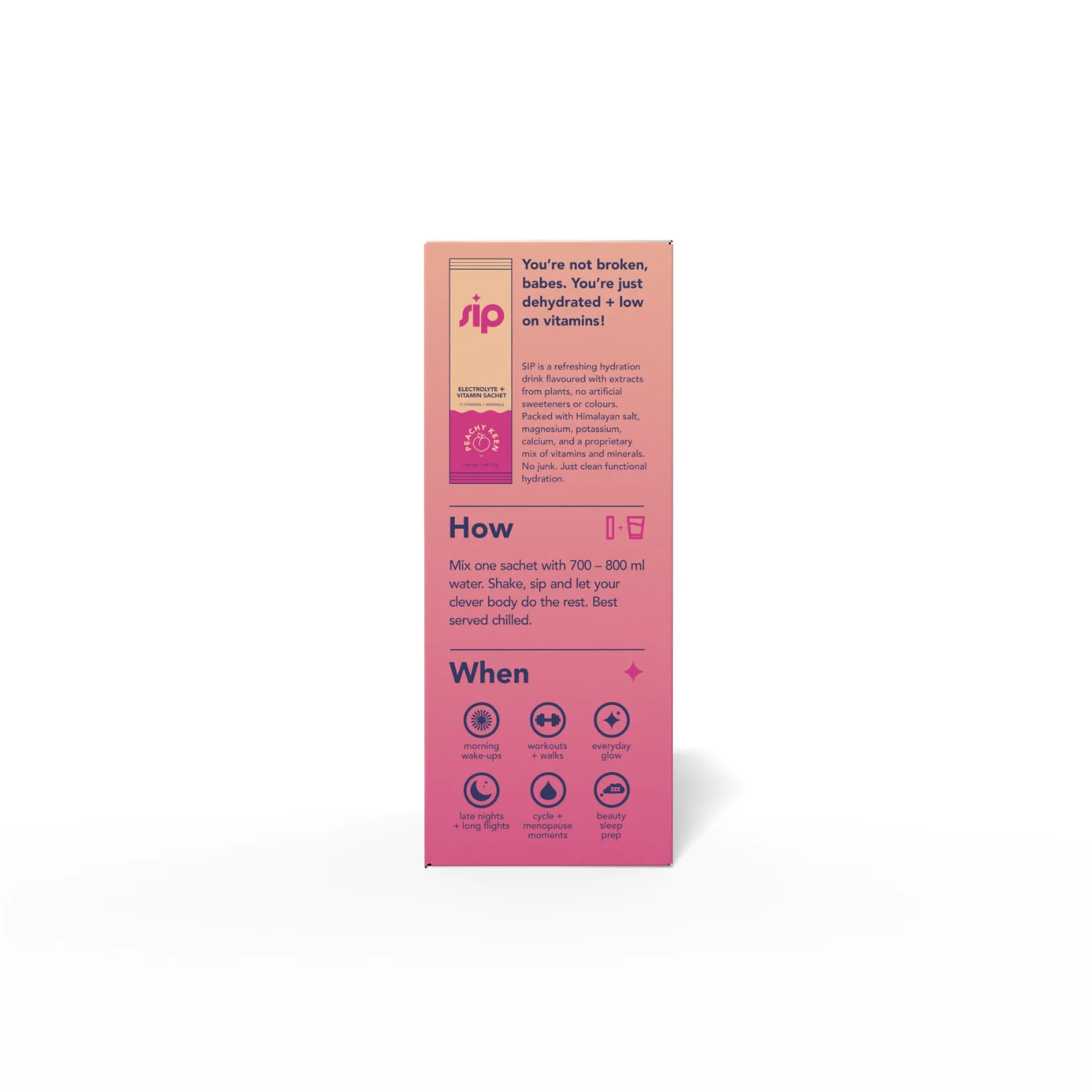 SIP - Daily Electrolyte & Vitamin Sachets Peachy Keen 20s - Image 4