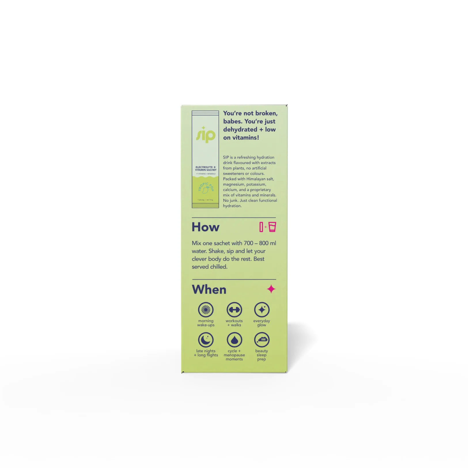 SIP - Daily Electrolyte & Vitamin Sachets Tropic Pop 20s - Image 4