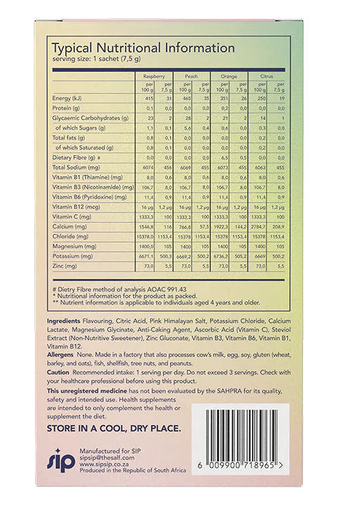 SIP - Daily Electrolyte & Vitamin Sachets Variety Pack 8s - Image 2