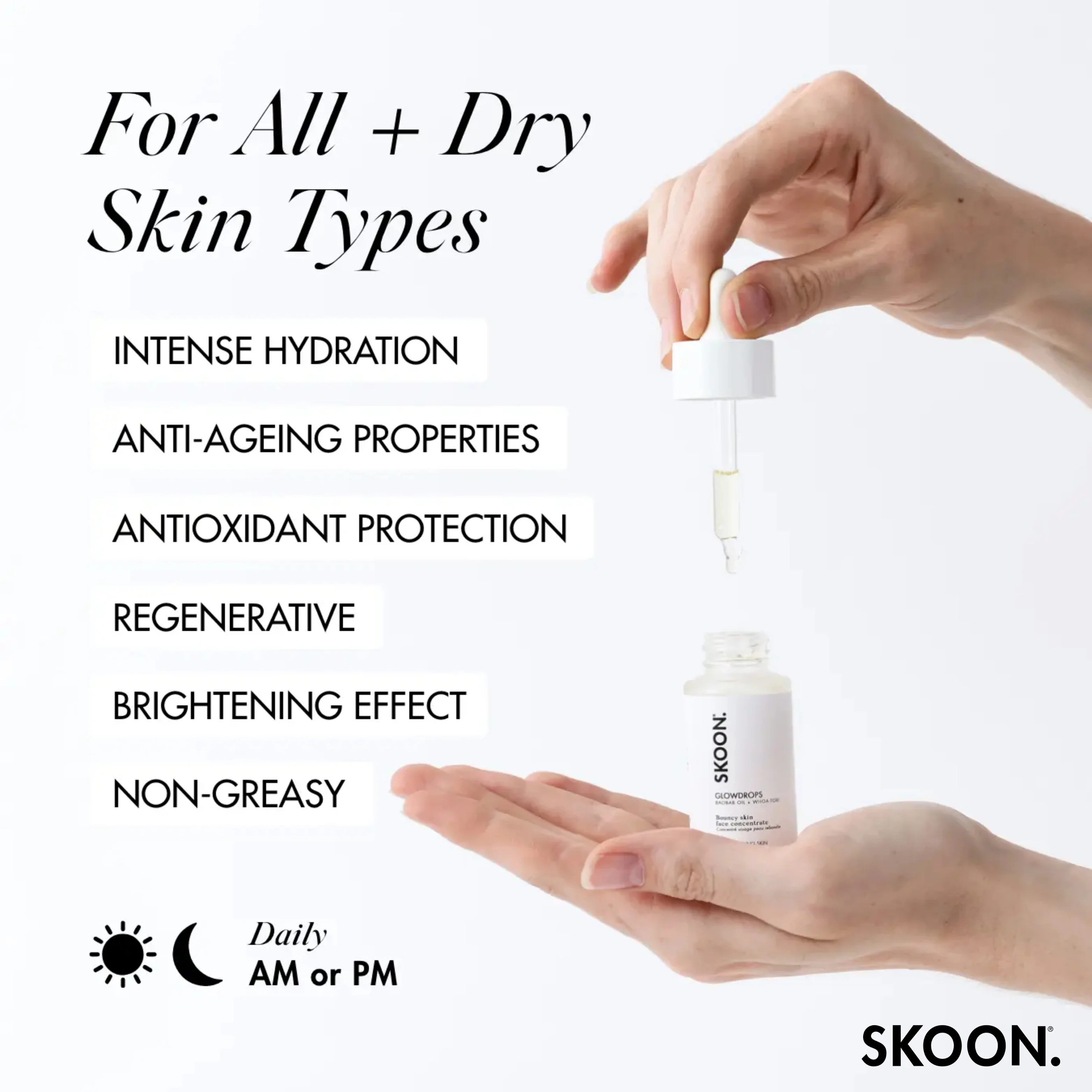 SKOON - Glowdrops Bouncy Face Concentrate 15ml+15ml Refill - Image 2