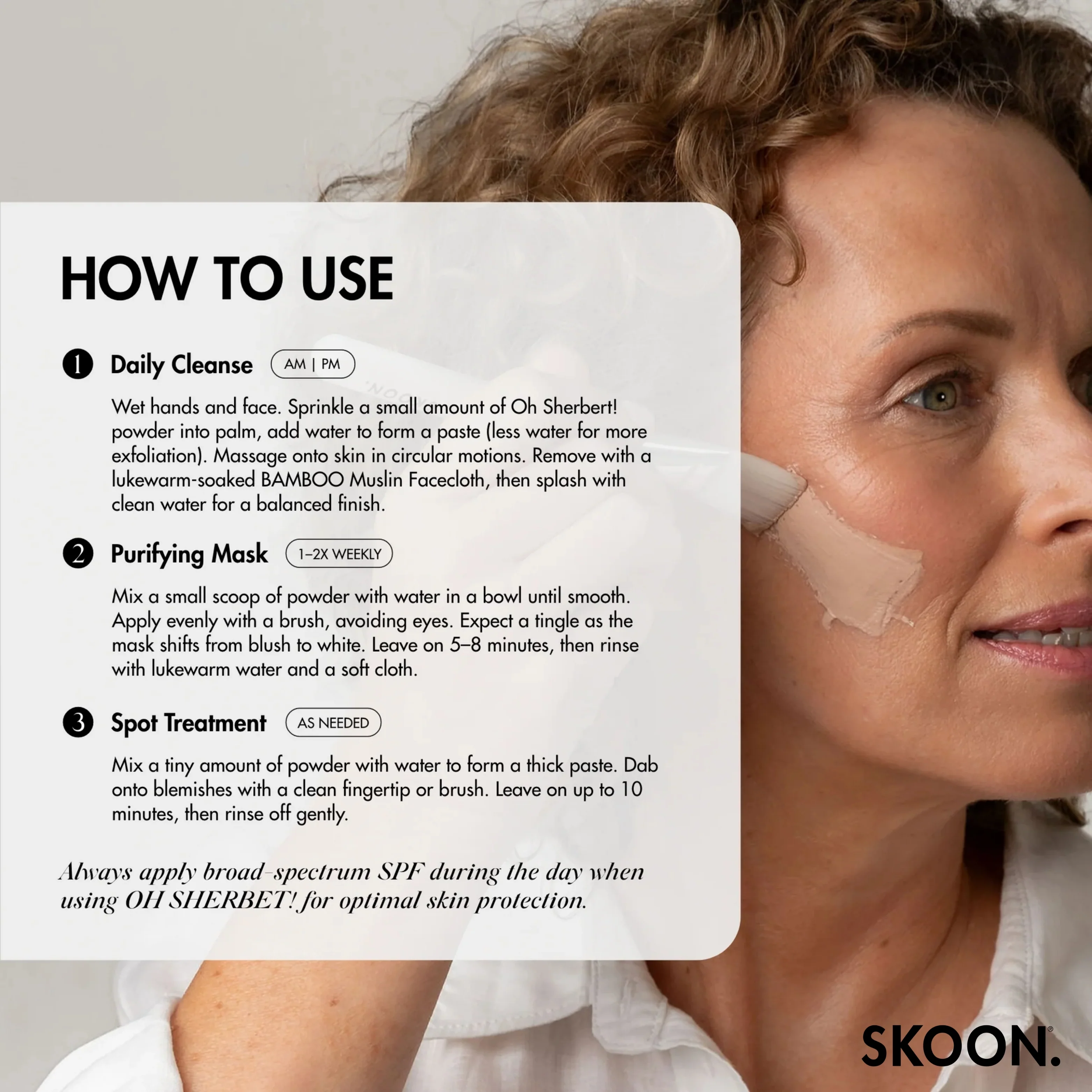 SKOON - Oh Sherbet 3-in-1 Clay Mask 20g - Image 5