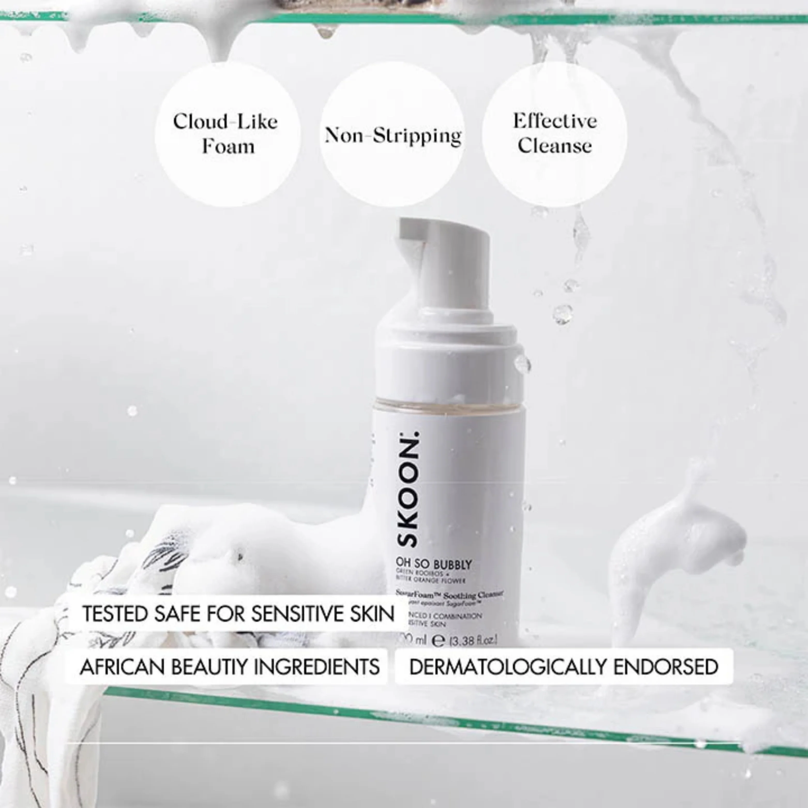 SKOON - Oh So Bubbly - SugarFoam Soothing Cleanser 100ml - Image 7