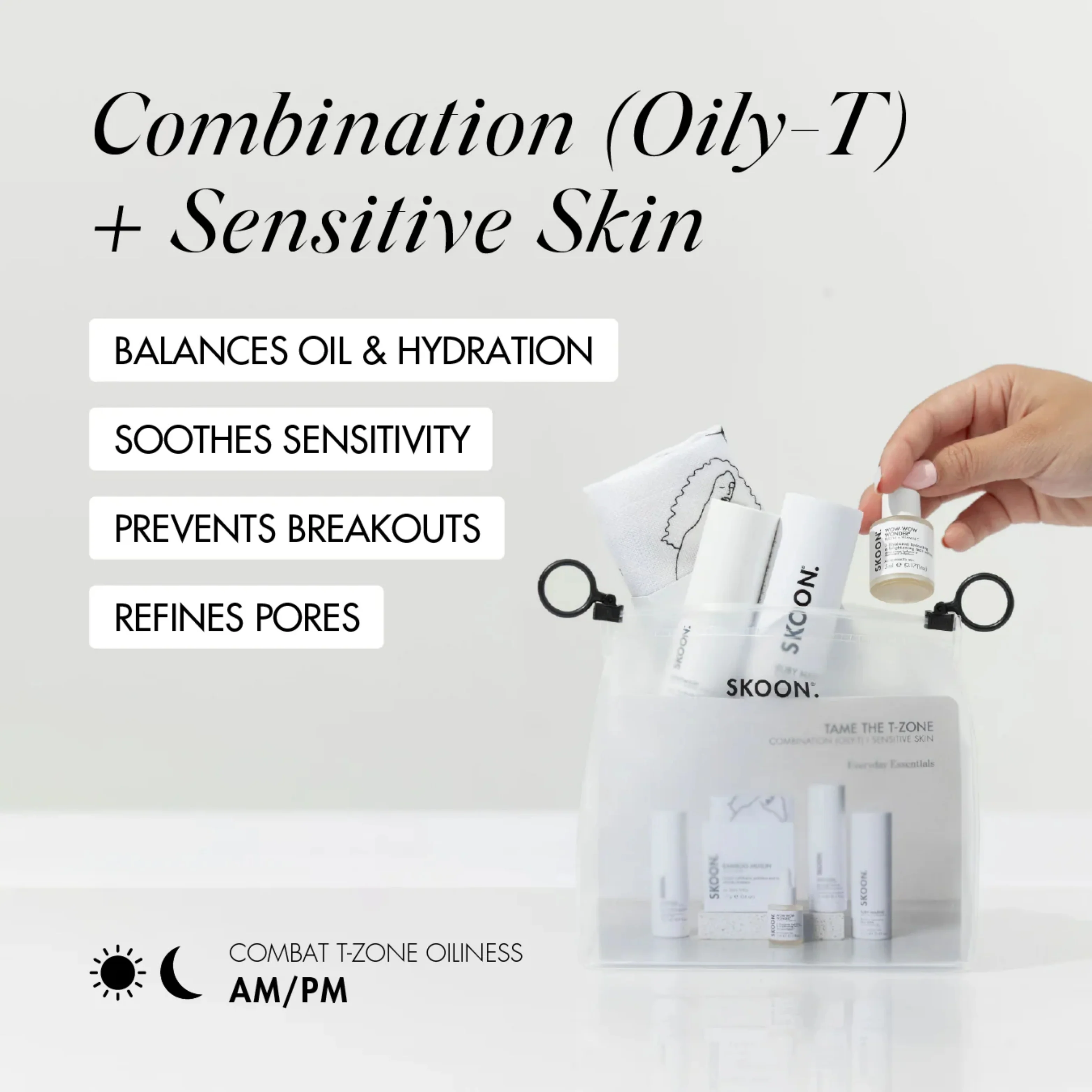 SKOON - Tame The Zone Combination ( Oily T) + Sensitive Skin Set - Image 3