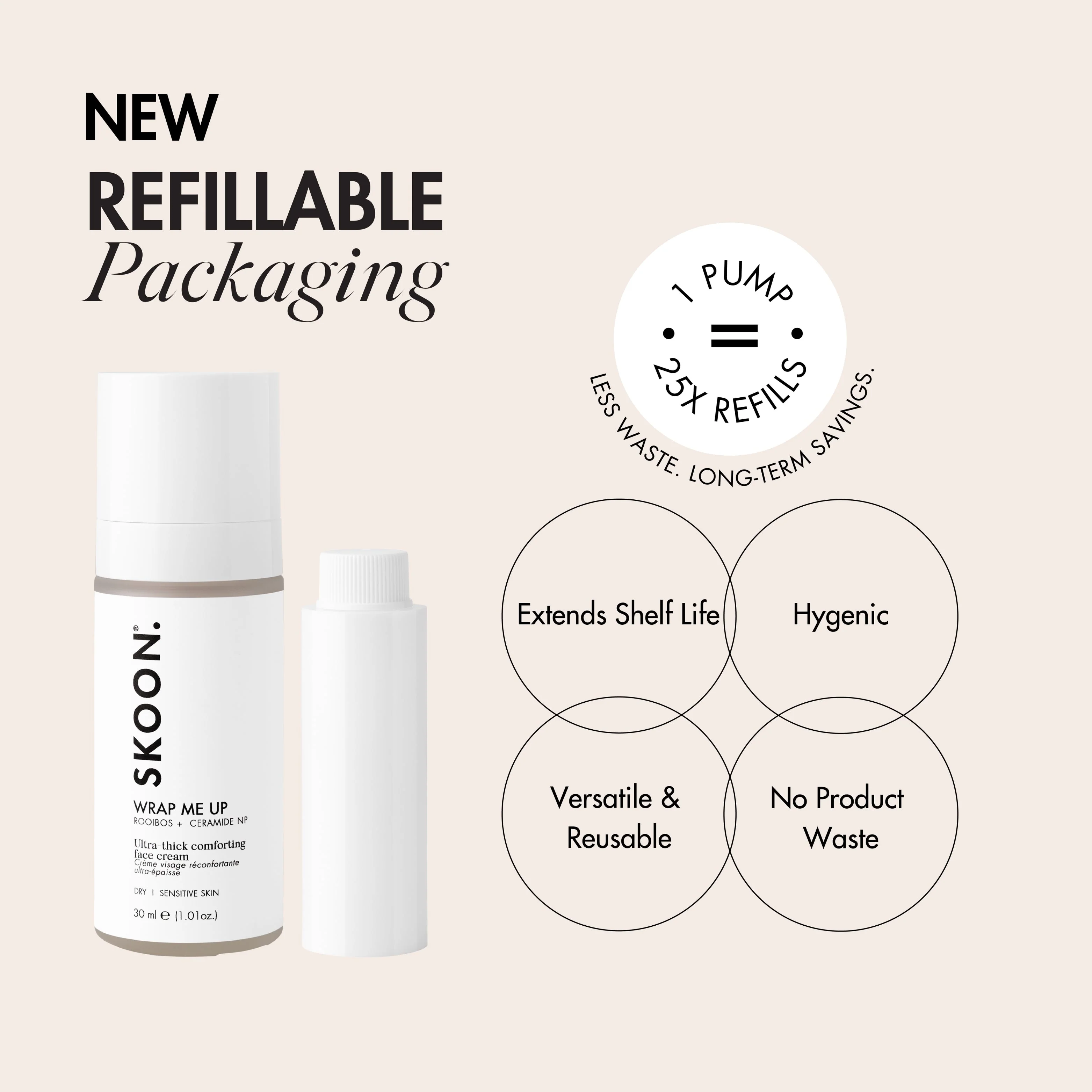 SKOON - Wrap Me Up Face Cream Ultra Thick Refill 30ml - Image 5