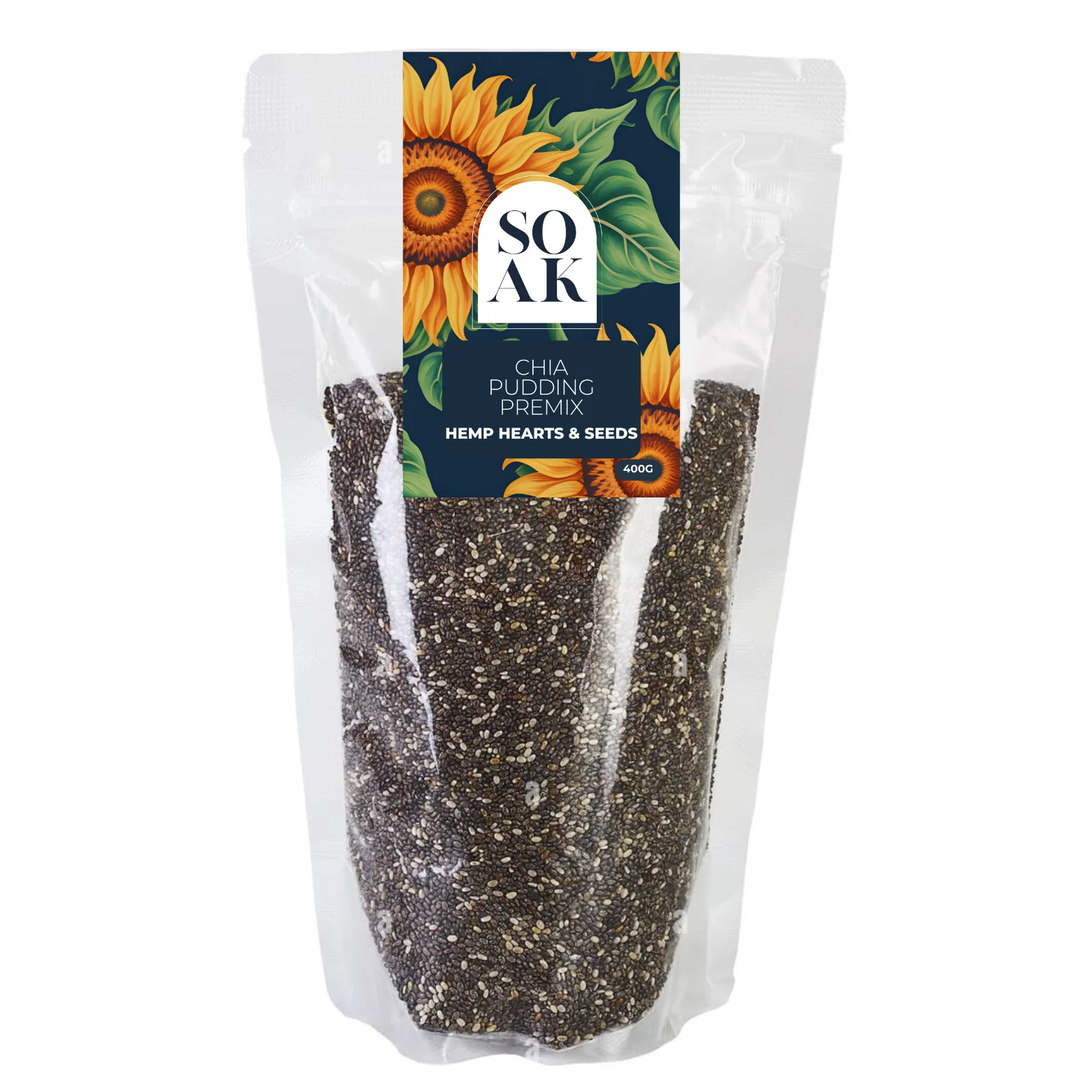 SOAK - Chia Pudding Premix Hemp Hearts & Seeds 400g