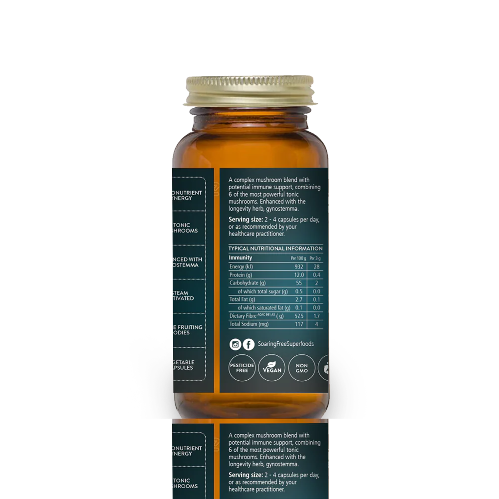 Soaring Free - Potent Plants Immunity Mushroom Blend Capsules 90s - Image 2