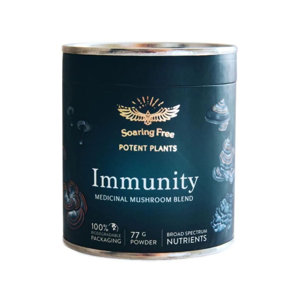 Soaring Free - Potent Plants Immunity Mushrooms Blend Powder Organic 77g