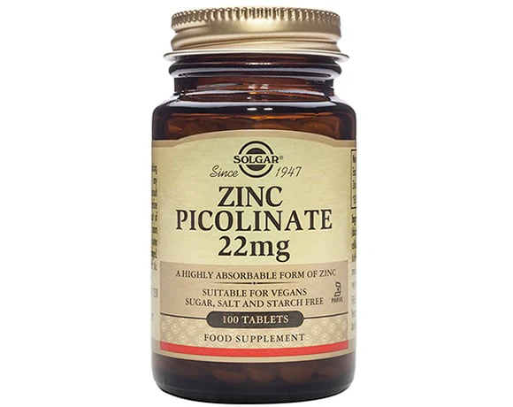 Solgar - Zinc Picolinate 22mg 100s