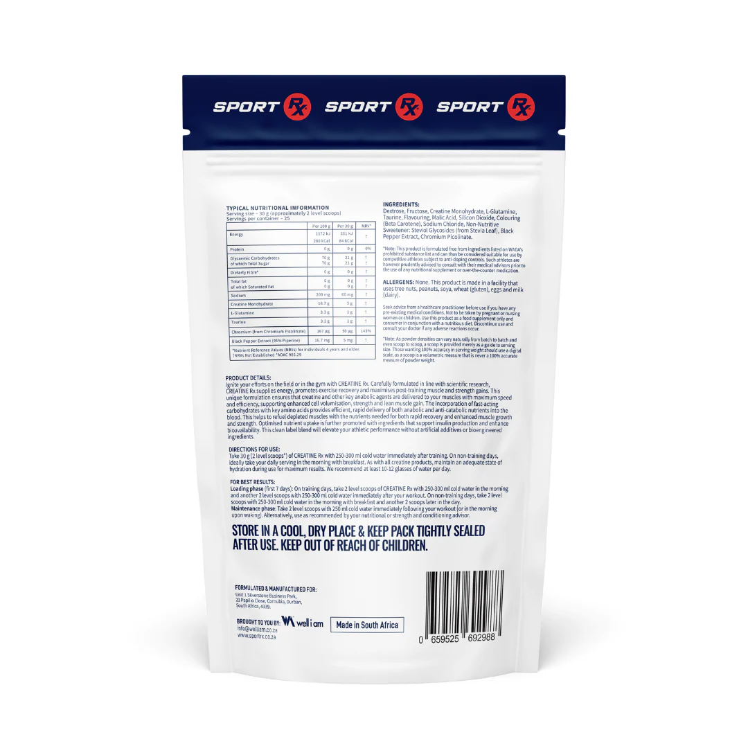 Sport Rx - Creatine Rx 750g - Image 2
