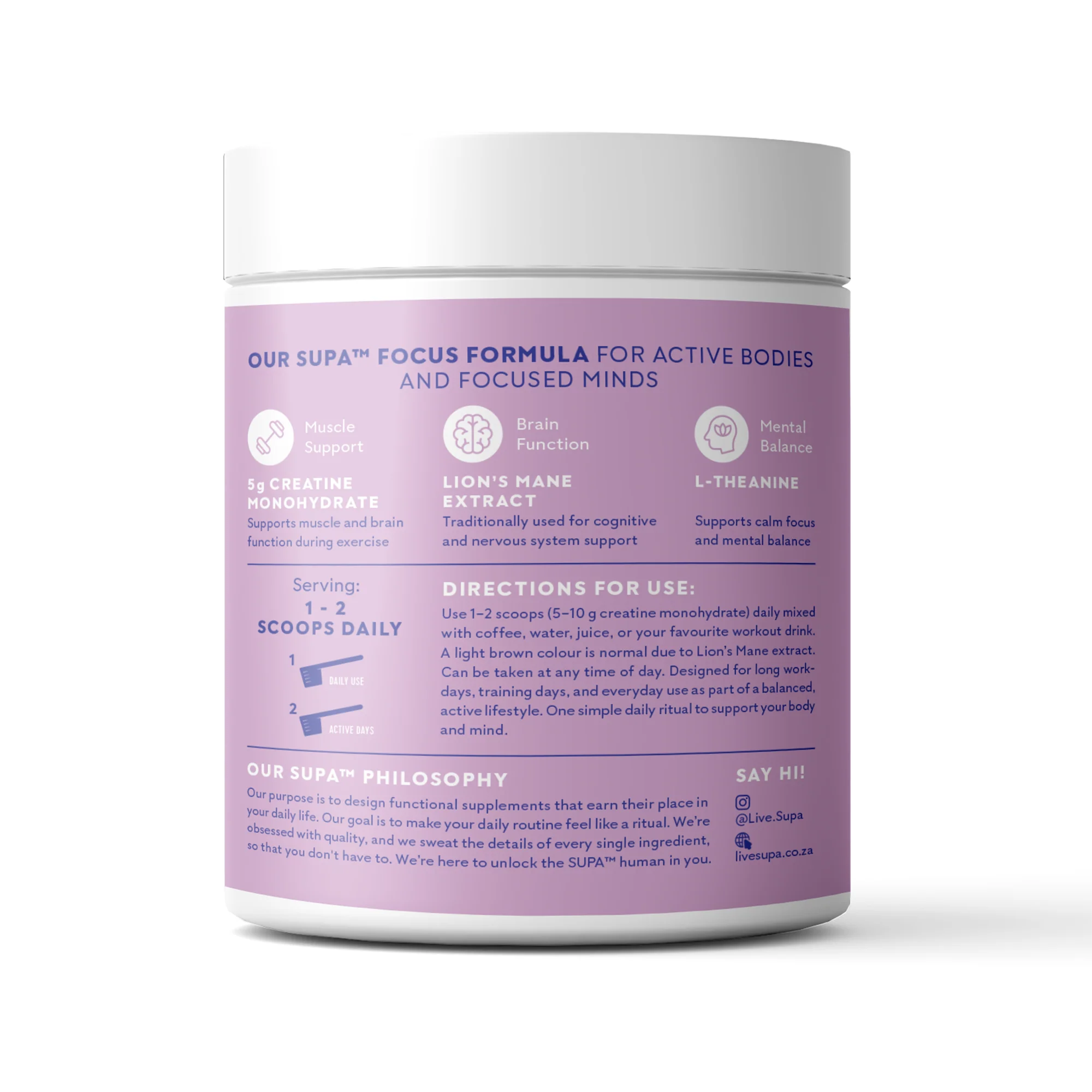 Supa - Creatine Focus Unflavoured 200g - Image 3