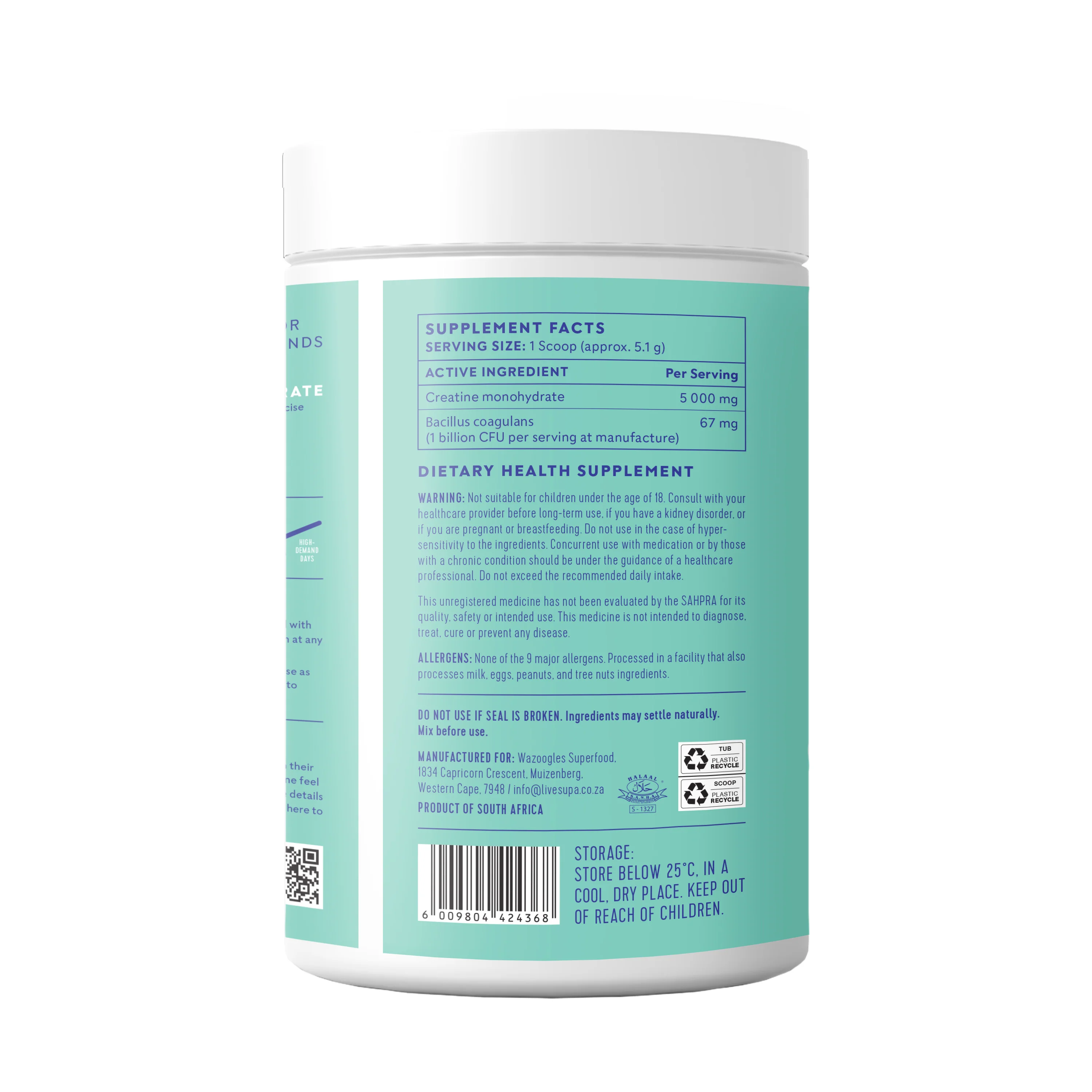 Supa - Creatine Gut Unflavoured 450g - Image 2