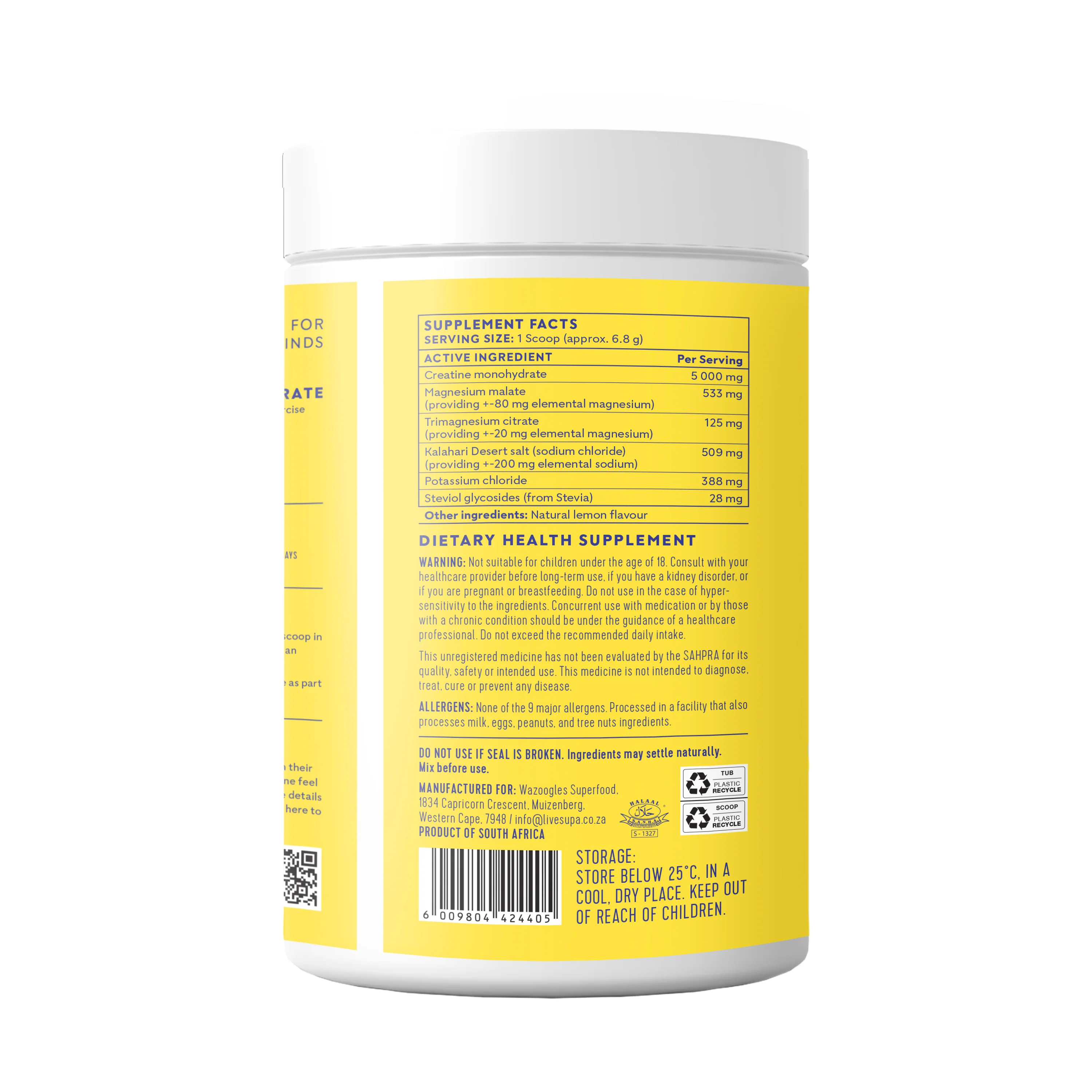 Supa - Creatine Hydrate Citrus Flavour 450g - Image 2