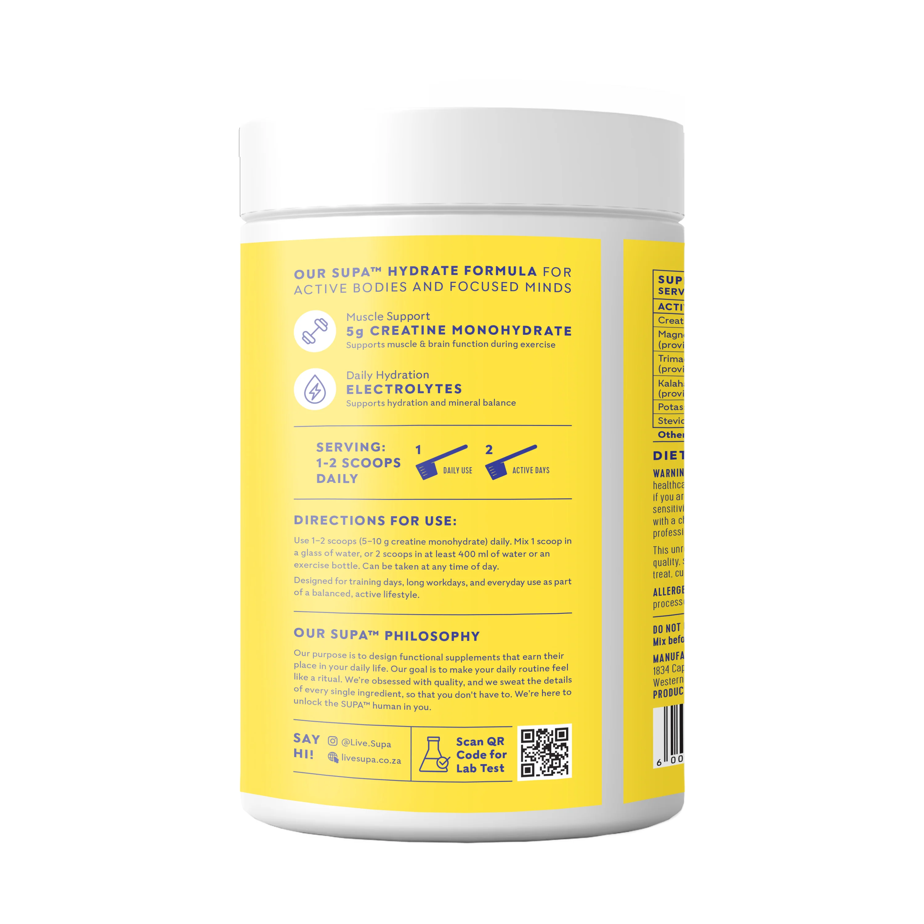 Supa - Creatine Hydrate Citrus Flavour 450g - Image 3