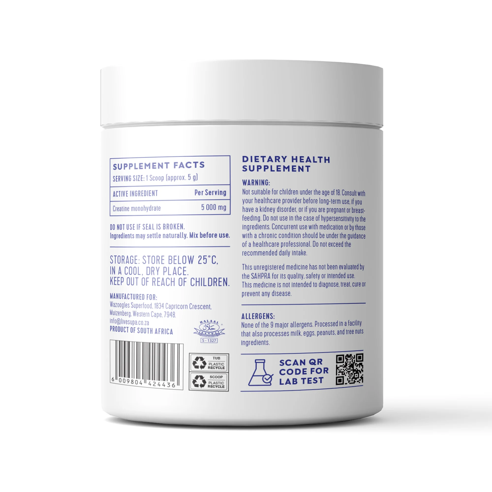 Supa - Creatine Raw Unflavoured 200g - Image 2