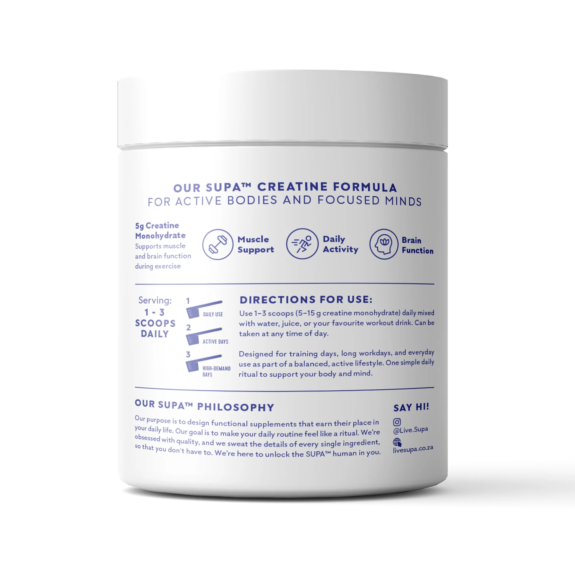 Supa - Creatine Raw Unflavoured 200g - Image 3