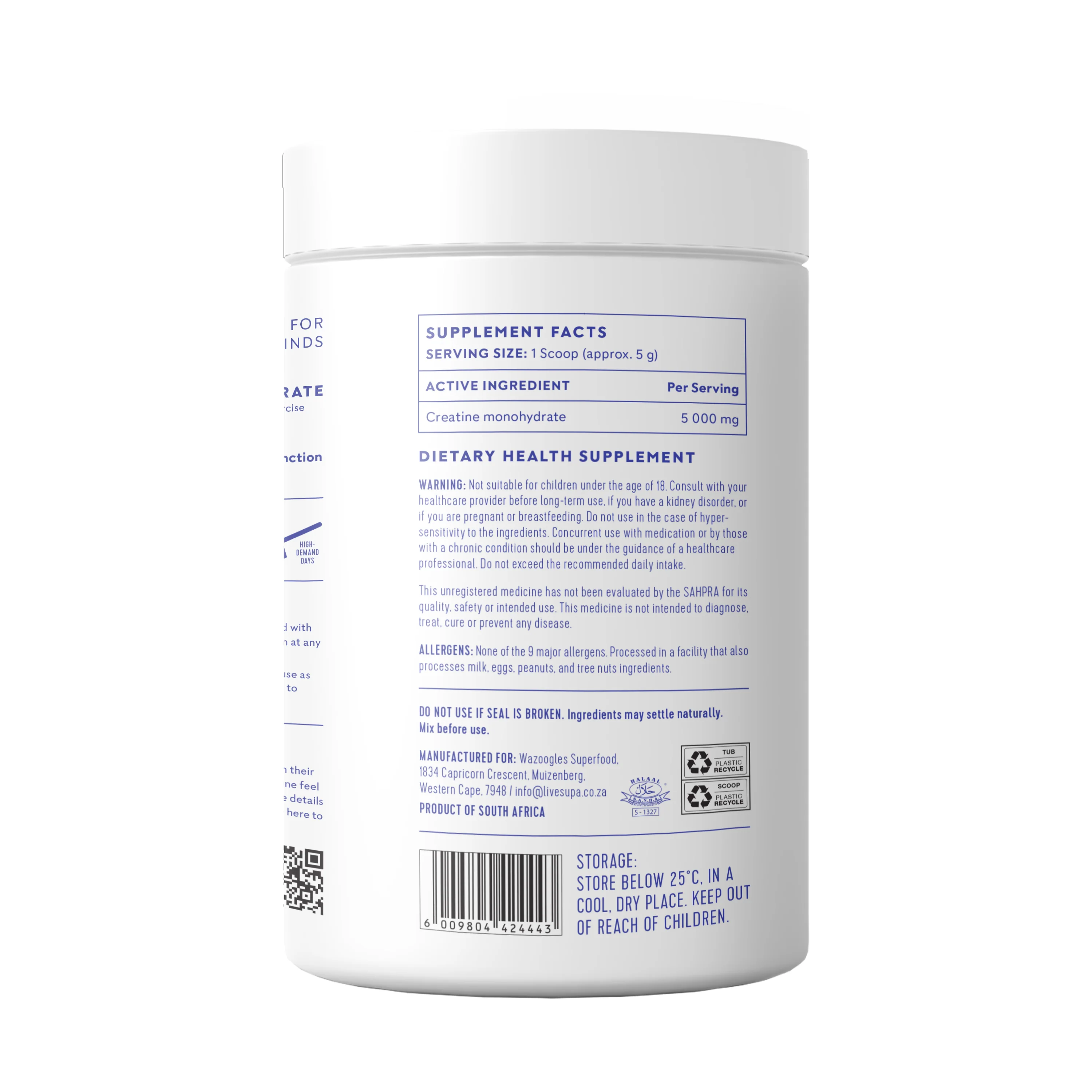 Supa - Creatine Raw Unflavoured 450g - Image 2
