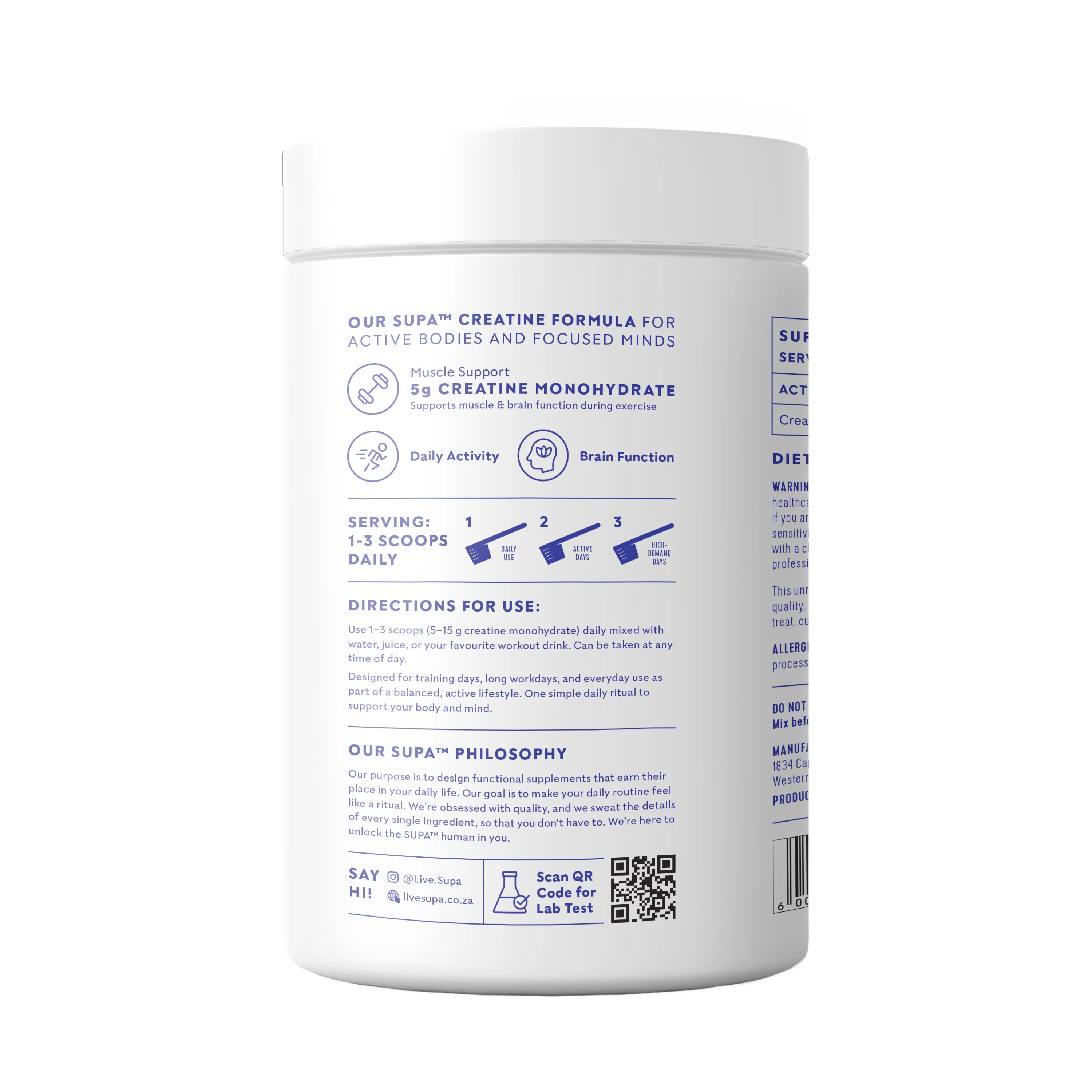Supa - Creatine Raw Unflavoured 450g - Image 3