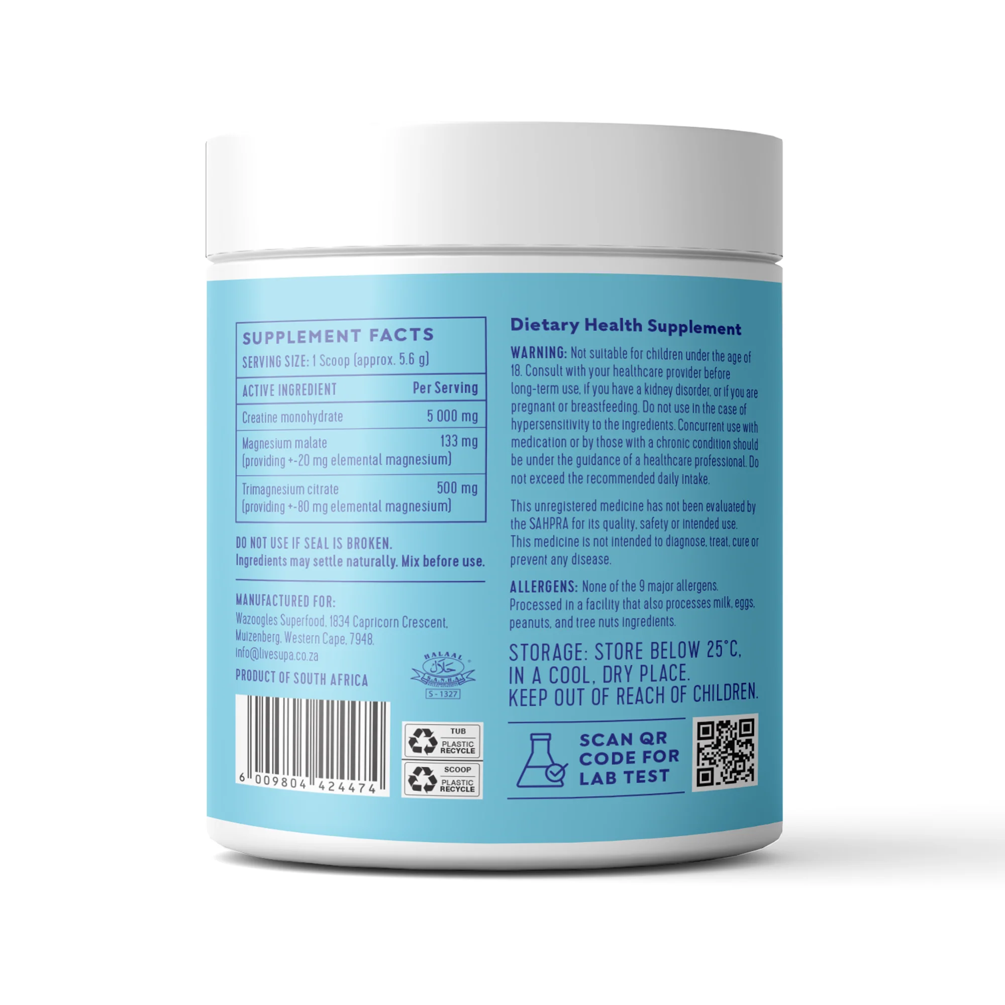 Supa - Creatine Recovery Unflavoured 200g - Image 2