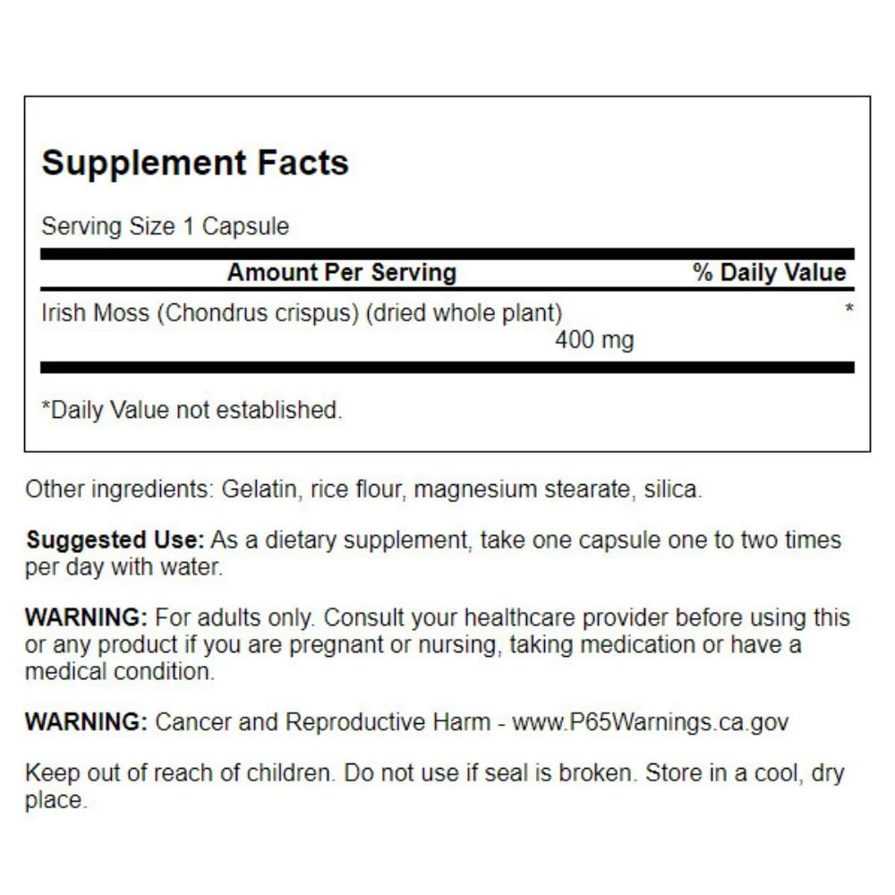 Swanson - Full Spectrum Irish Moss 400 mg 60s - Image 3
