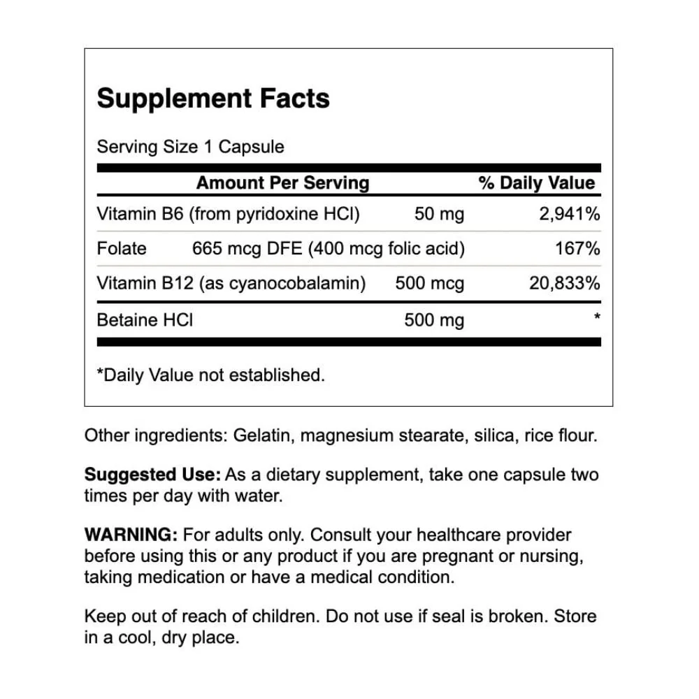 Swanson - Homocysteine Formula 120s - Image 2