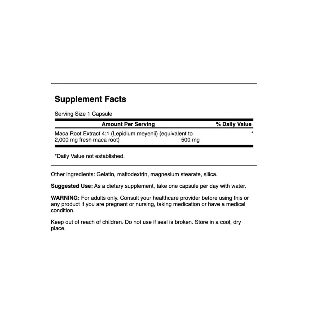 Swanson - Maca 500 mg 60s - Image 2