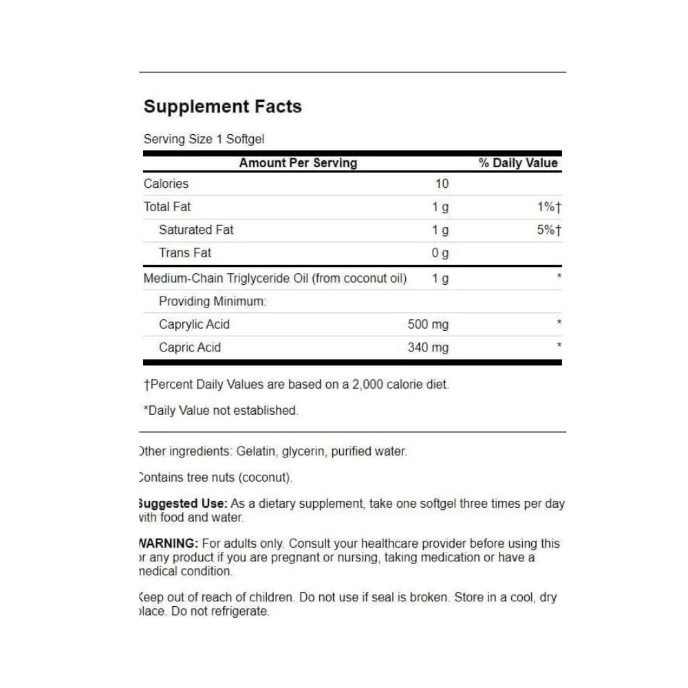 Swanson - MCT Pure 1000mg 90s - Image 2