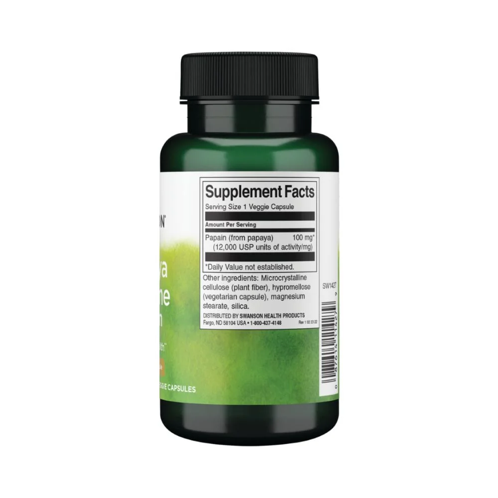 Swanson - Papaya Enzyme Papain 100mg 90s - Image 2