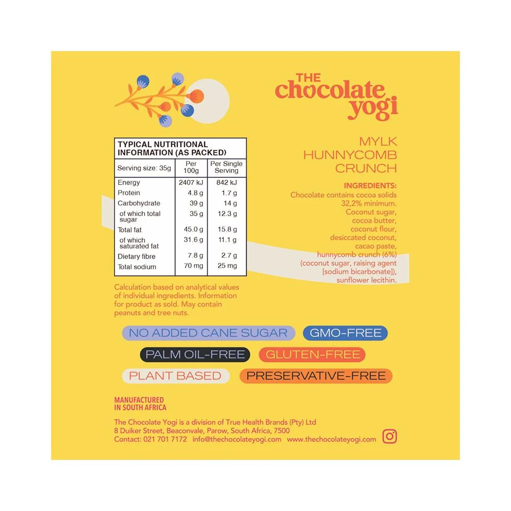 The Chocolate Yogi - Mylk Hunnycomb Crunch 35g - Image 3