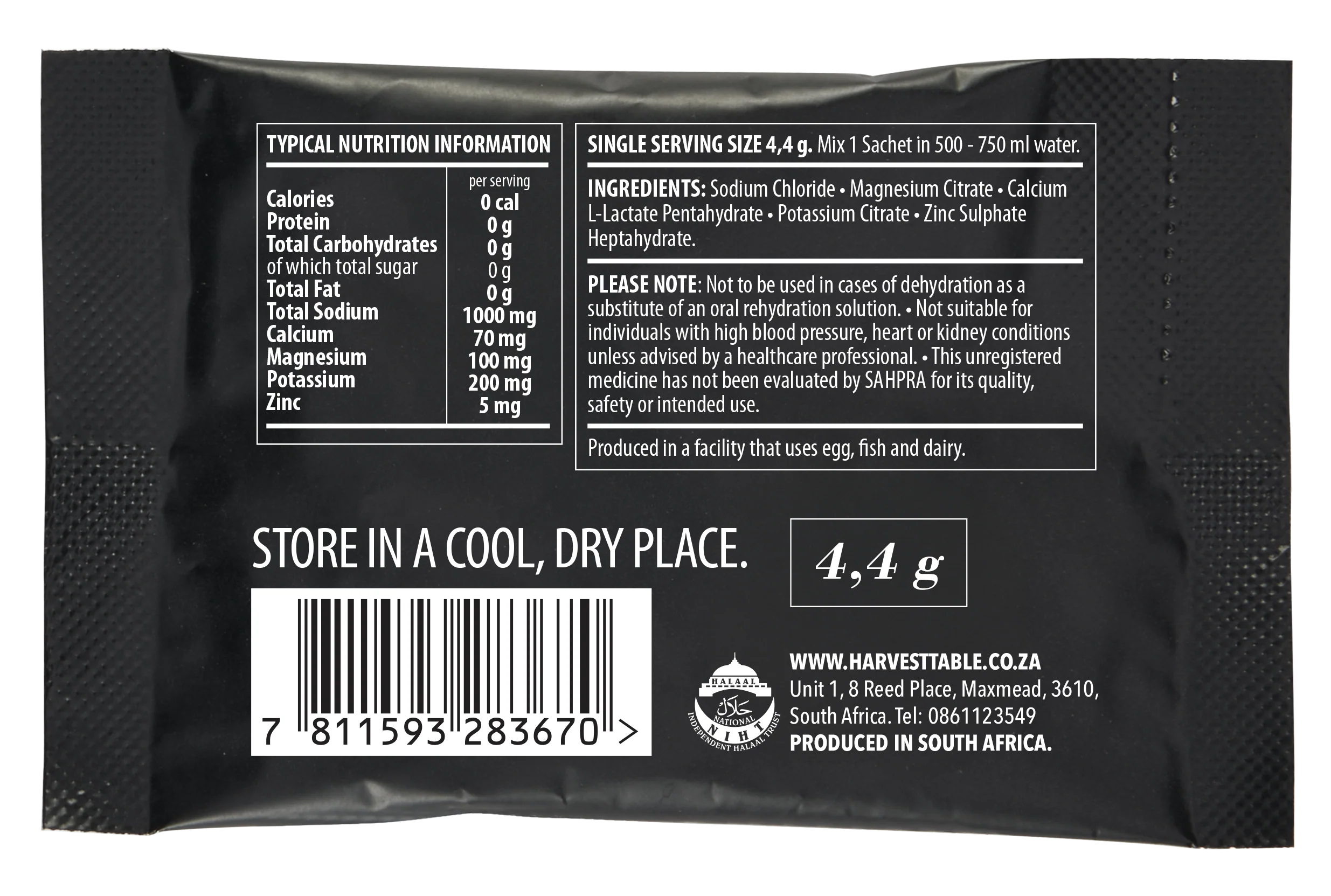 The Harvest Table - Neutral Electrolyte Sachet 4.4g - Image 2