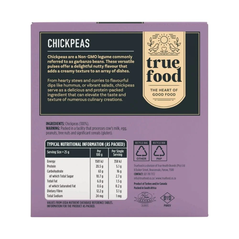 Truefood - Chick Peas 400g - Image 2