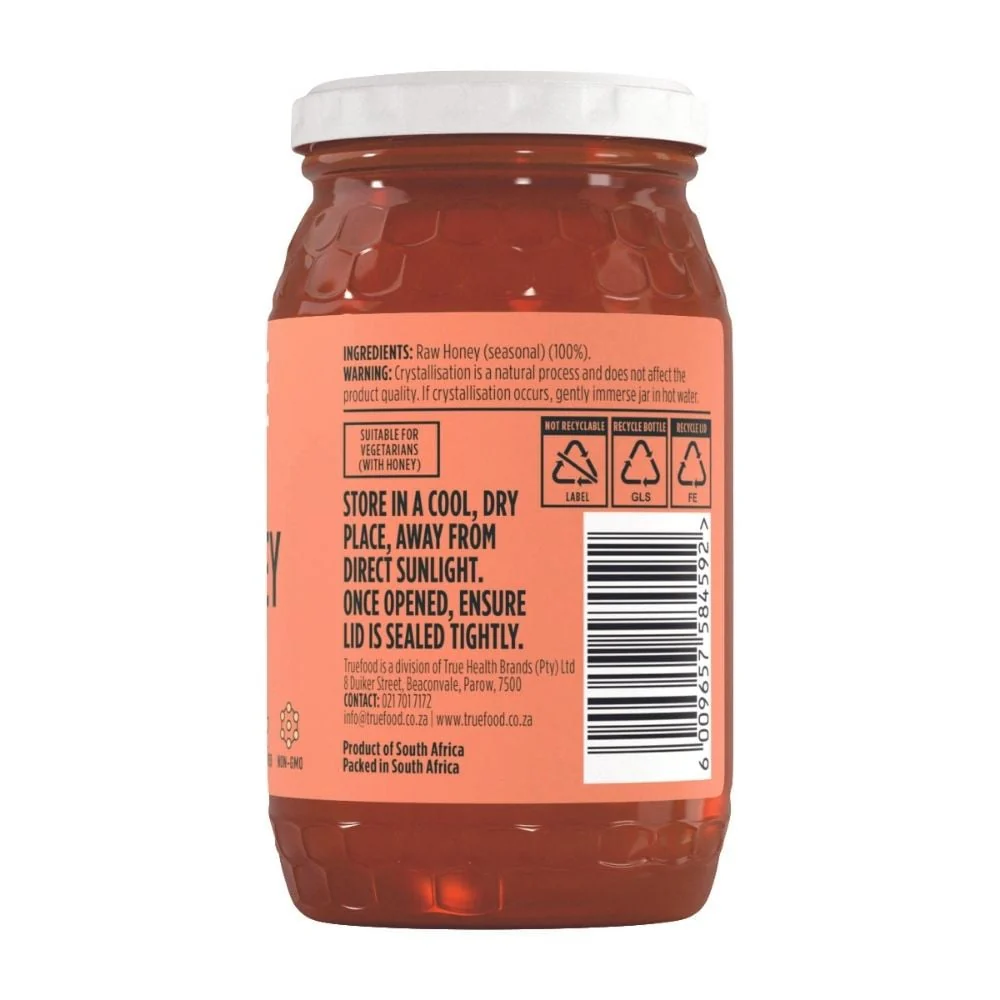 Truefood Raw Honey Fynbos 500g - Image 2